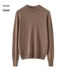 Women's 100% Pure Wool Seamless Knit Sweater, Machine Washable, Round Neck Spring Top