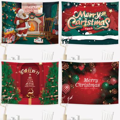 Christmas Tree Tapestry Santa Claus Hanging Cloth Background Cloth Christmas Tree