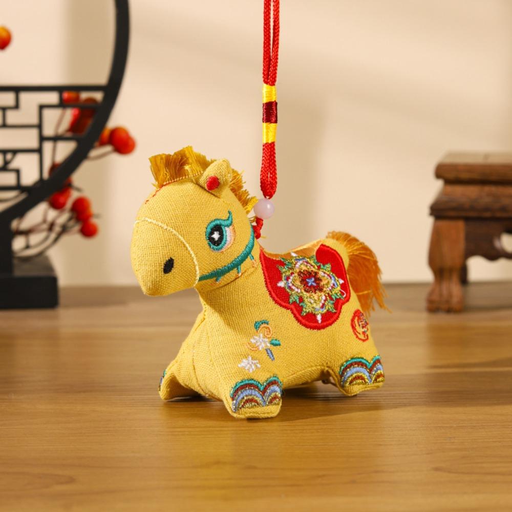 Embroidered Embroidery Mascot Pony Pendant Horse Doll Bag Horse Hanging Decoration  Kids