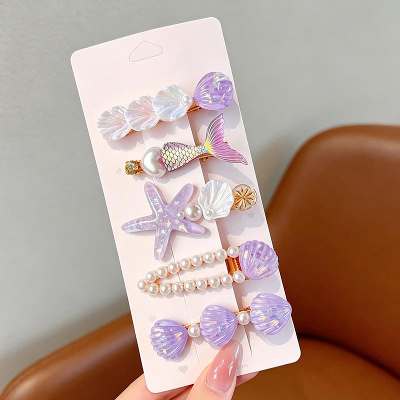 Pink 50-Piece Cute Hair Clip Set: Sweet Girly Japanese Cartoon Bangs Accessories