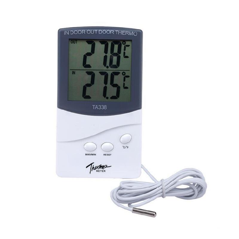 Upgraded Temperature Monitor for Indoor & Outdoor Electronic Thermometer with Probe Dual Display ℃/ °F Switchable 1