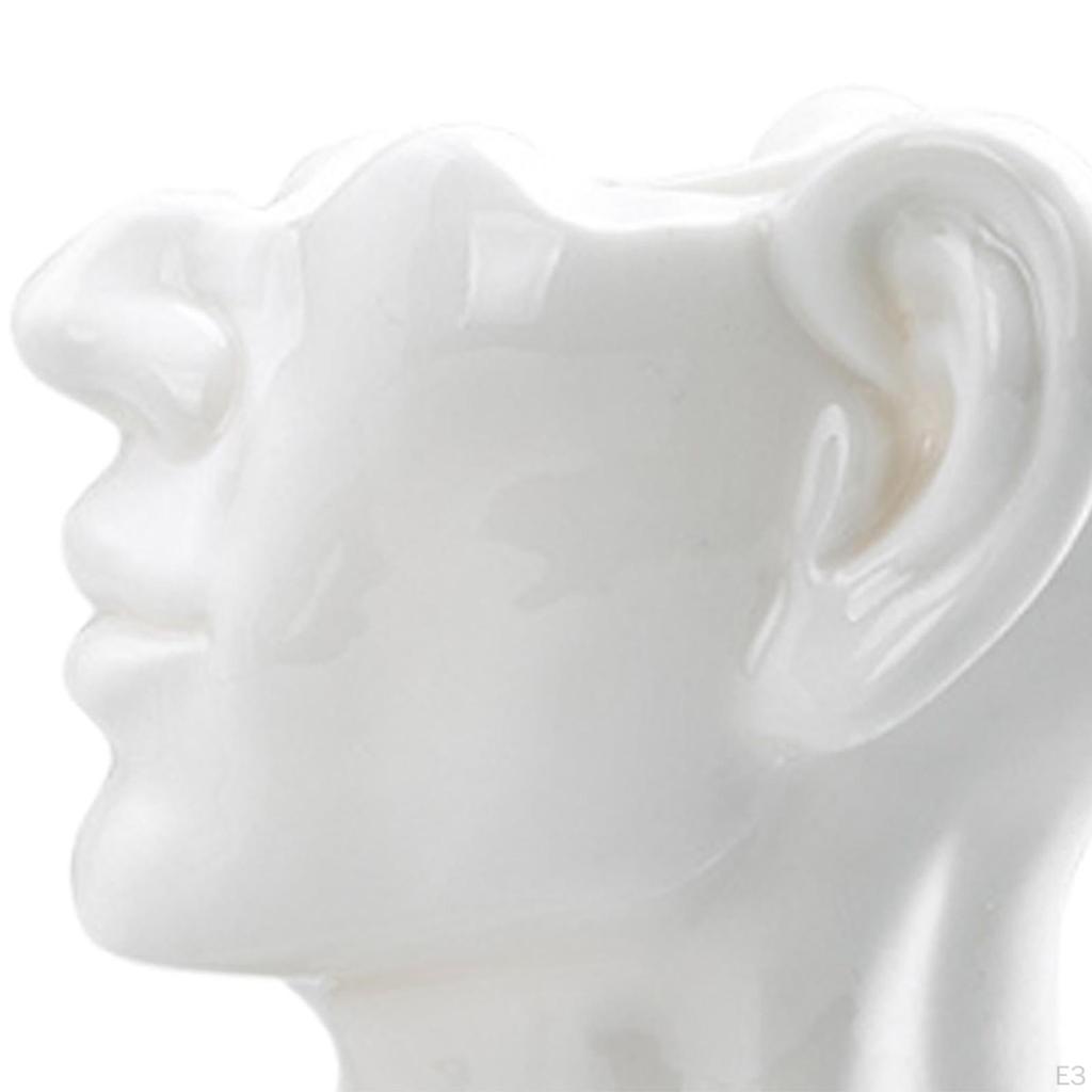 Abstract Face Art Chopstick Holder Flower Vase Porcelain Decorative Sturdy Versatile Utensil Storage