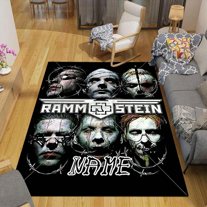Custom 1Pc Rammstein Metal Music Band Rug Office Carpet Indoor Outdoor Entrance Doormat Nonslip Soft And Comfortable Living Room D2915232