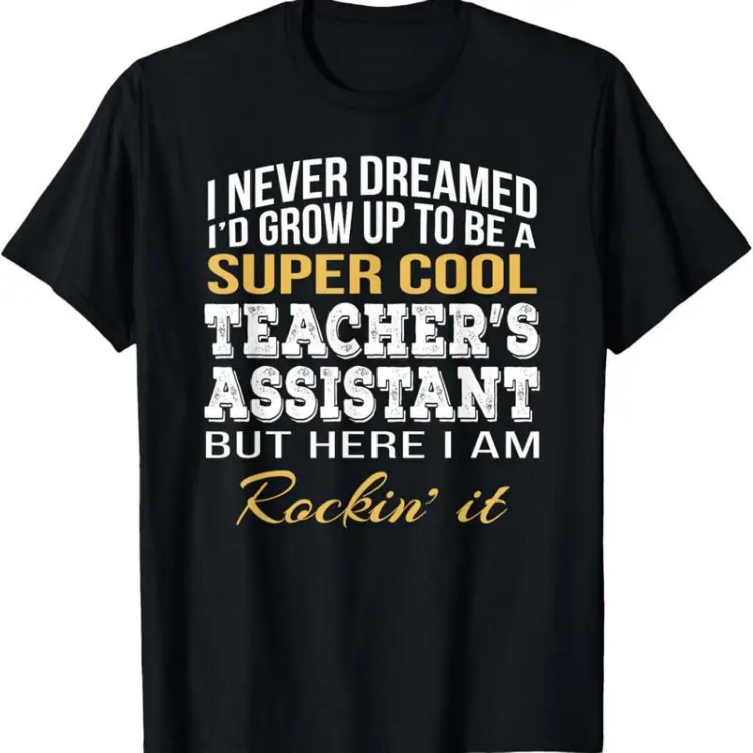 Teacher s Assistant T Shirt Funny S чёрный