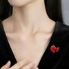 Strawberry Brooches For Women Lady Shining Rhinestone Fruits Party Office Brooch Pins Gifts Decoration