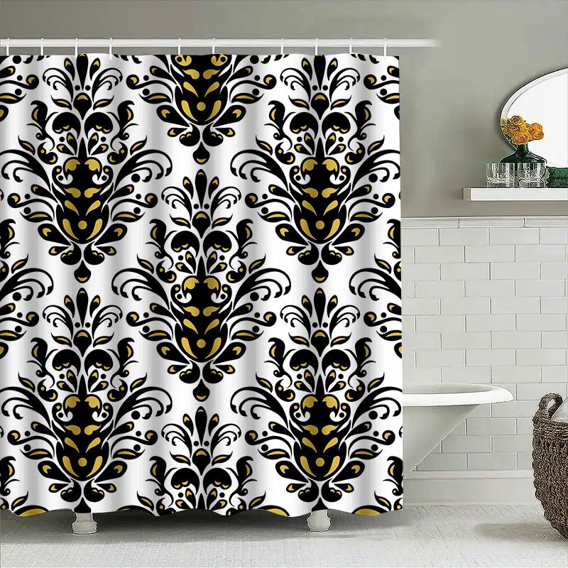 Moderner Minimalistischer Schwarz Weiß Gestreifter Duschvorhang California Made Perfekt Für Zeitgenössische Badezimmer 180 X 240 Cm