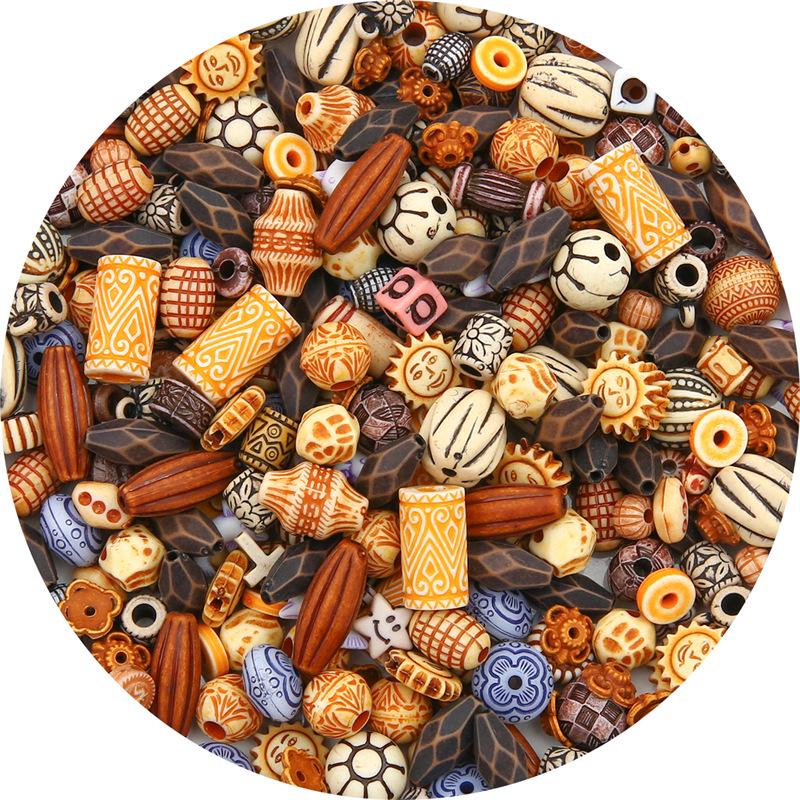 Rainbow Retro Beads Mystery Box: DIY Mixed Bead and Pendant Accessories for Handmade Jewelry