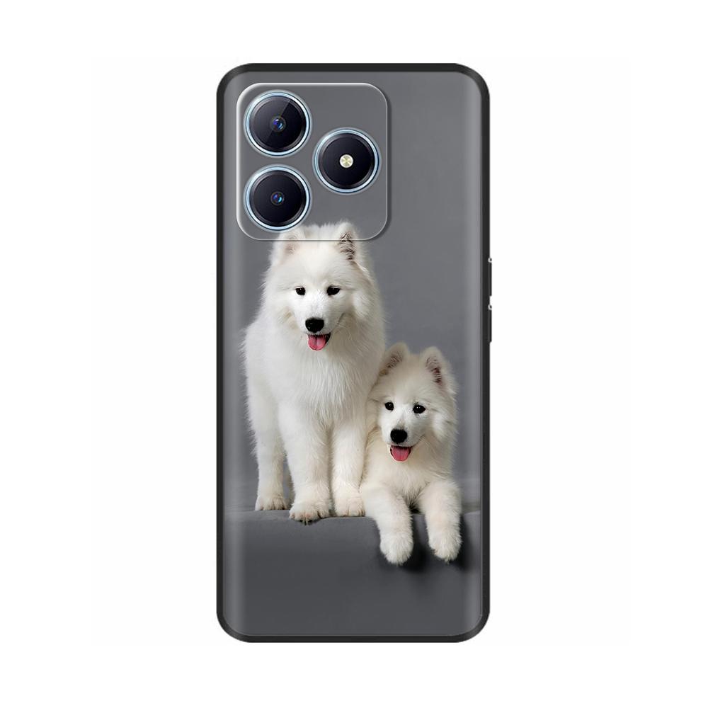 Case For Realme C63 Soft TPU Black Silicone Back Cover For RealmeC63 Cases Cute Protective Shell Painted Colorful Bumper Coque