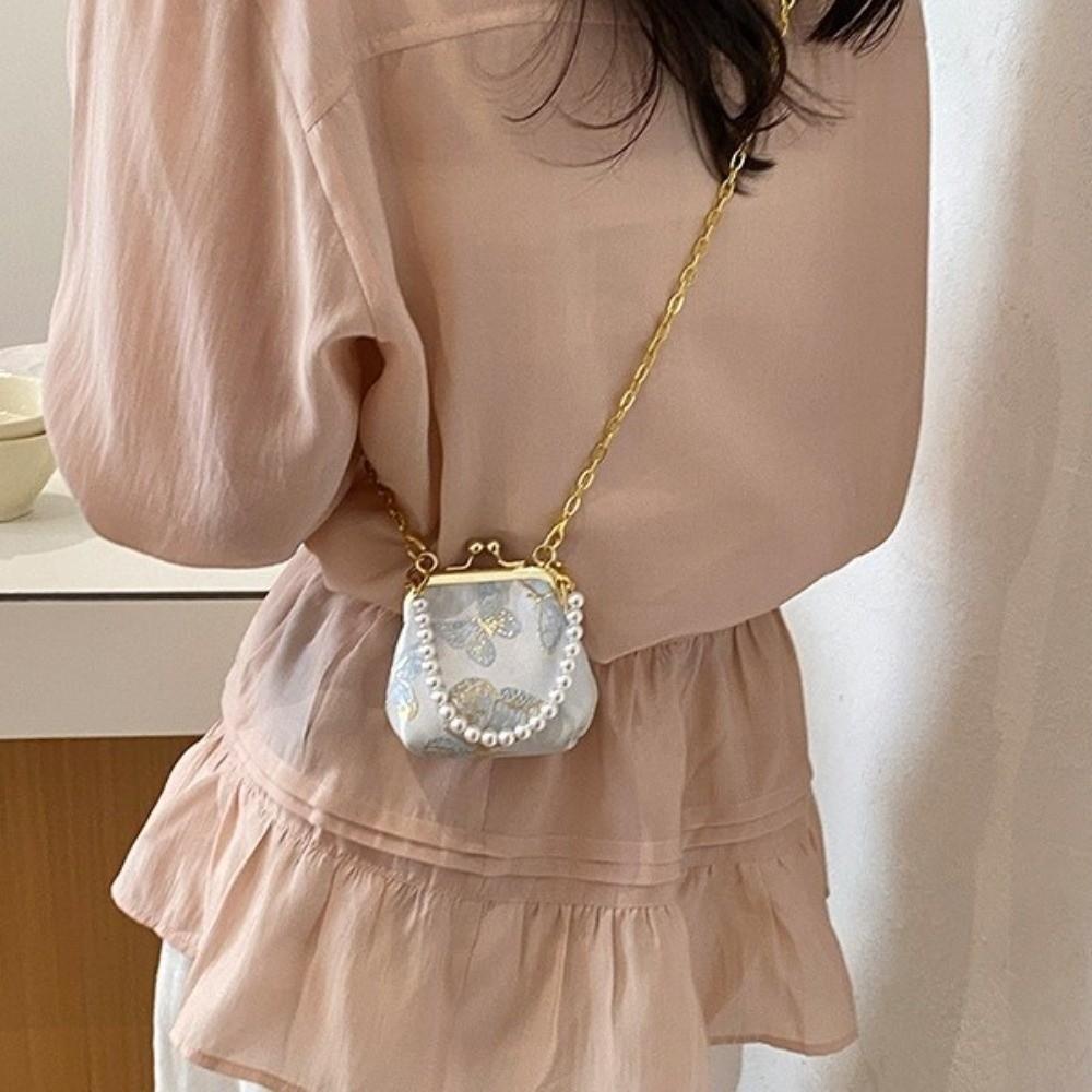 Retro Kiss Lock Crossbody Bag Embroidery Clasp Bag Fashion Chinese-style Mini Bag Wedding