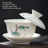 Jingdezhen-Chinese Gaiwan Tea Bowl, Household Porcelain Cups, Beautiful Teaware Teacup and Saucer Set, Ceramic Drinkware Tureen