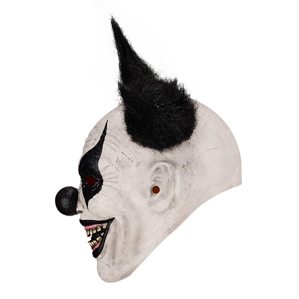 Scary Demon Clown Mask with Hair For Halloween Cosplay Props Costume Party Gift