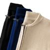 2024 Men's Thick Wool Sweater Coat: Casual Round Neck Zip-Up Cardigan Baseball Jacket