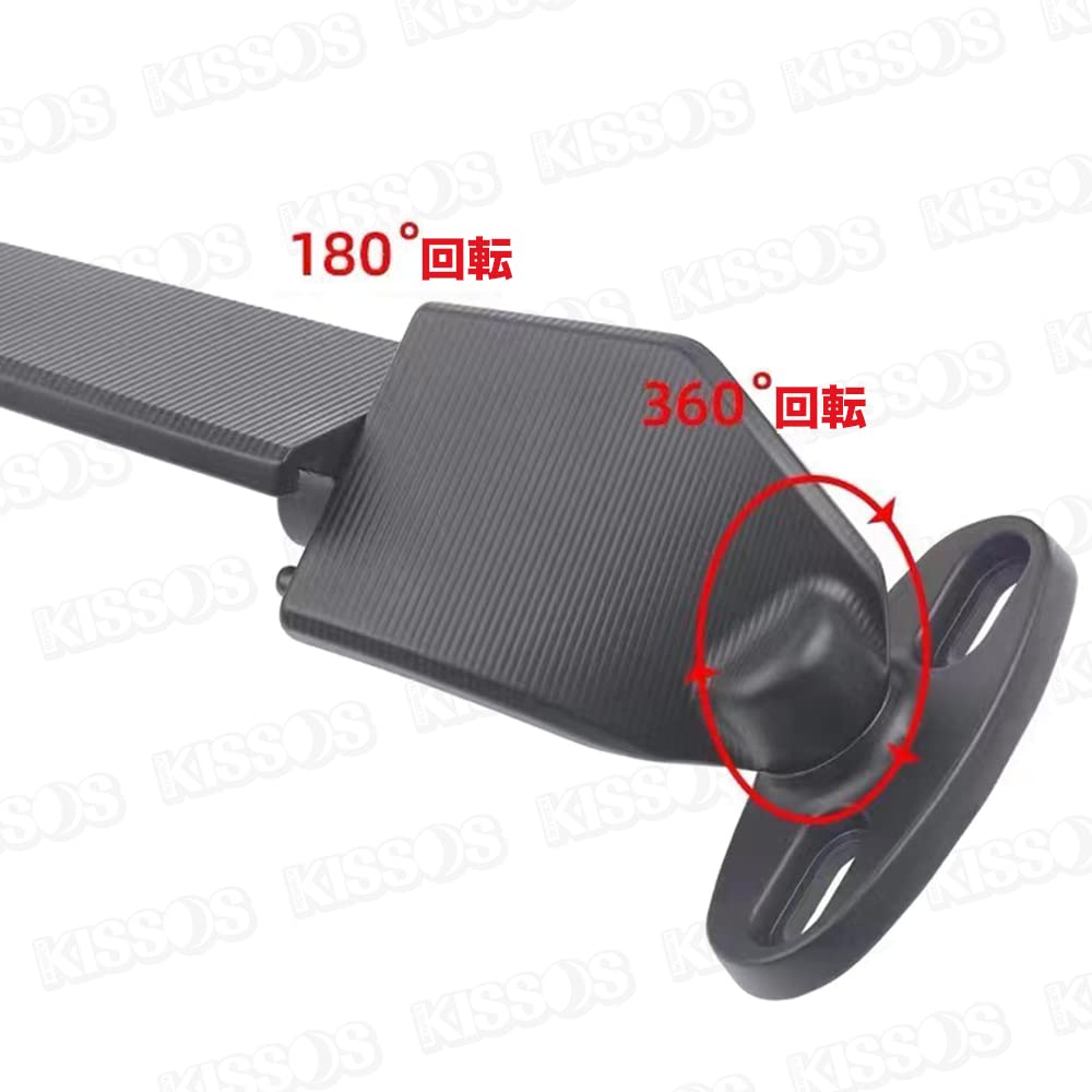 Universal Black Wing Mirrors for Motorcycles, Adjustable Rotating Canards, Left and Right Set for YZF, ZX, and CBR