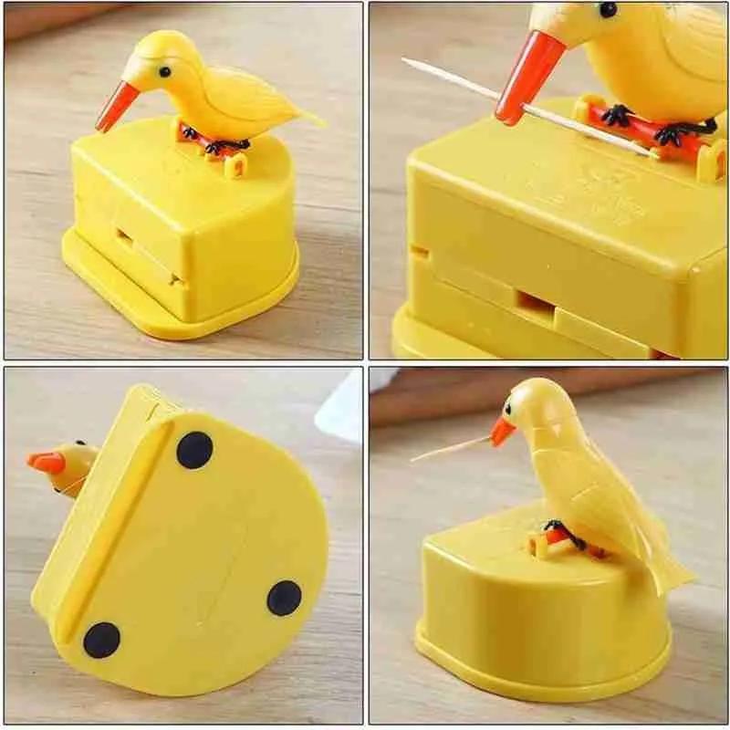 New Small Bird Toothpick Container Automatic Toothpick Dispenser Toothpick Holder Home Decoration Kitchen Accessories