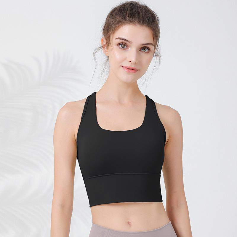 

Женский ударопрочный спортивный бюстгальтер - Фиксированная чашка, Быстросохнущий топ для йоги, Жилет для бега, Красный Extra Large