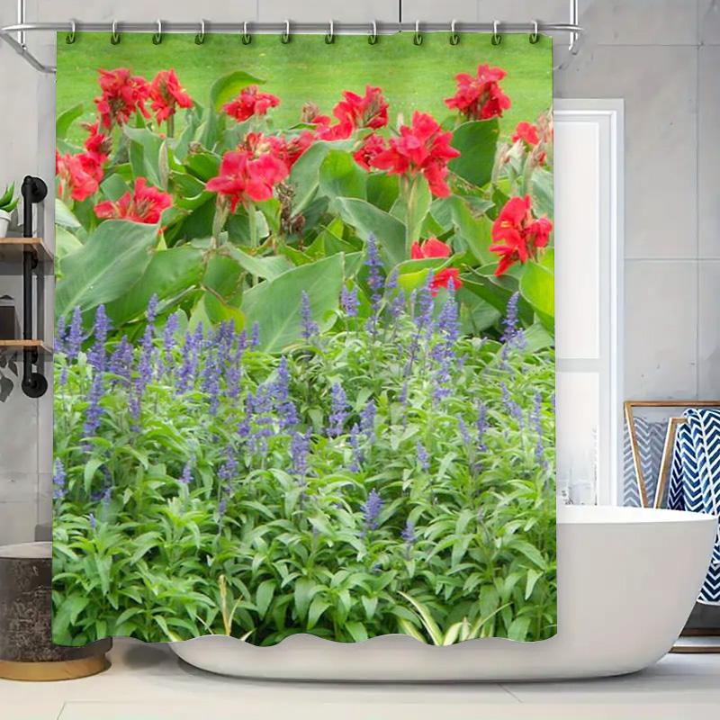 

Brightly Colored Pebble Print Shower Curtain Waterproof Fabric Customizable For Bathroom Decor W60H190(CM)-1 Pcs