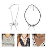 Bowknot Pendant Sweater Necklace Charm Women Girl Choker Summer Fashion Simple Geometric Clavicle Chain Party Jewelry