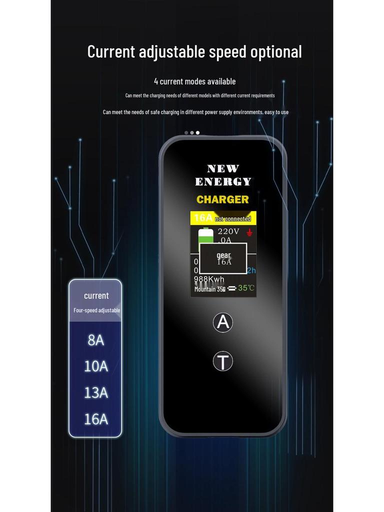 Typ 2 EU-standard EV-laddare med EU/US/AUS/UK-kontakt för elfordon