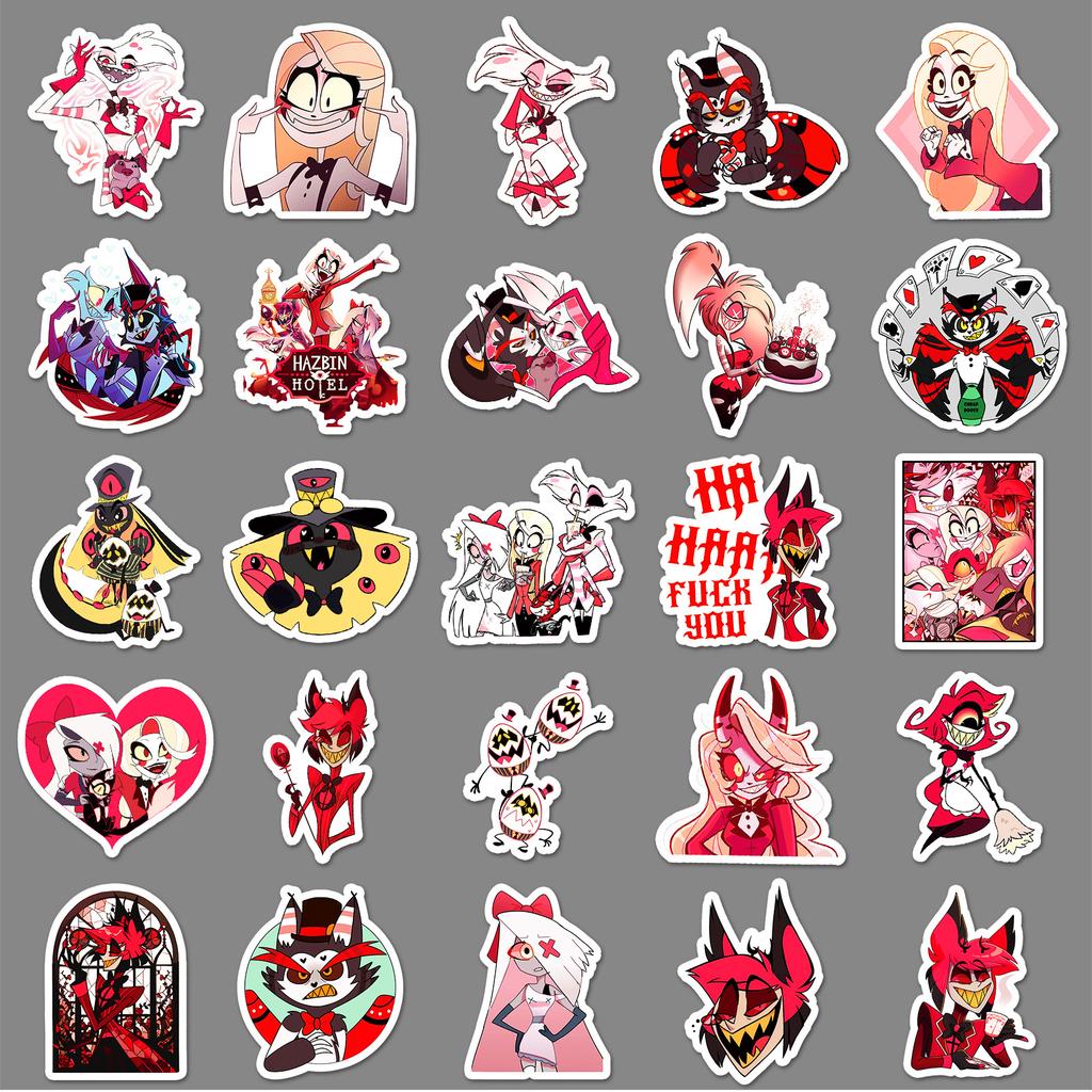 50 Graffiti Stickers Cartoon Animation Hazbin Hotel Decorative Mobile Phone Case Computer Stickers