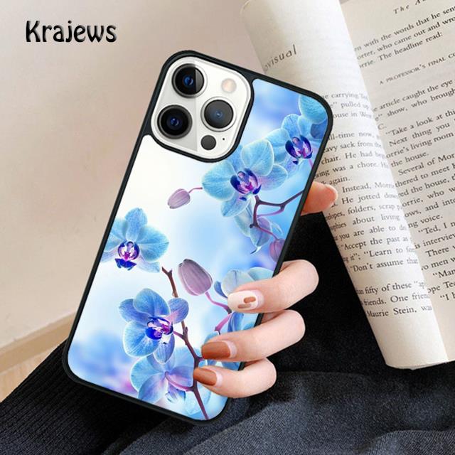 Orchid Flowers Colorful Soft Phone Case For iPhone 17 Air 16 15 14 Max Plus 11 12 13 Pro Max Phone Cover Fundas