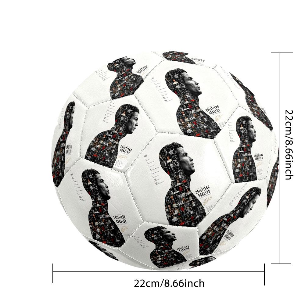 Cristiano Ronaldo26 Größe 5 Fußball Maschinengenäht Indoor/Outdoor Universeller Fußball Einzigartiges Geschenk für Fußballfans
