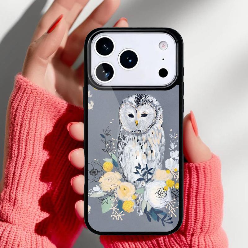 Cute Owl Cartoon Soft Phone Case for iPhone 17 16 15 14 13 Pro Max Back Cover for 12 11 Pro Coque