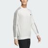Adidas Long Sleeve Pullover Sweater Color Block Golf Crew Neck Men Sweater White HY0963
