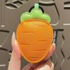 Eggplant PU Leather Bag Pendant Cartoon Car Keyring Kawaii Vegetable Keychain  Girl/Boy