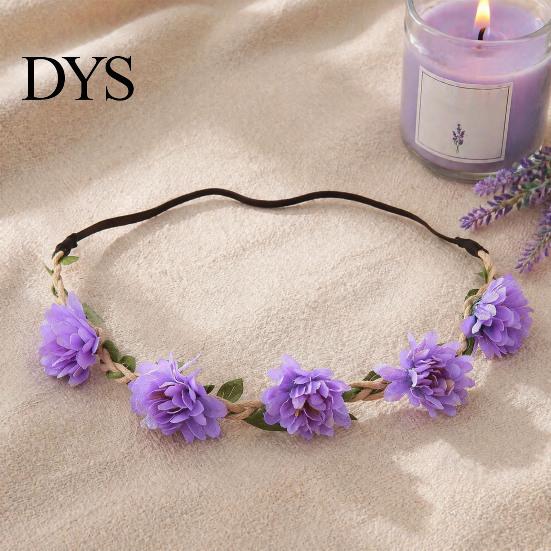 Nature Inspired Hair Accessory Flower Headband, Crown, Headpiece, Boho Floral Wreath Headband Artificial for Travel Wedding Birthday Festival