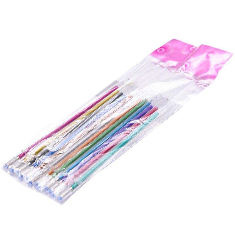 12/24/36/48 Farben Gelstift Nachfüllminen Set Glitzer Mehrfarbig Malen Schreiben Stift Nachfüllmine