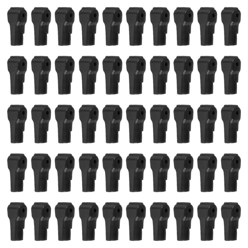 

50Pcs Retail Store Shelf Anti Theft Hook Locks Plastic Security Hook Locks For Garment Jewelry Boutiques Clothing Stores 4mm чорний