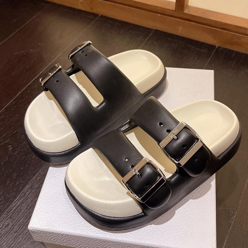 New Summer V Soft-soled Slippers Women's Fashion Non-slip Thick-soled Cool Slippers Home Slippers