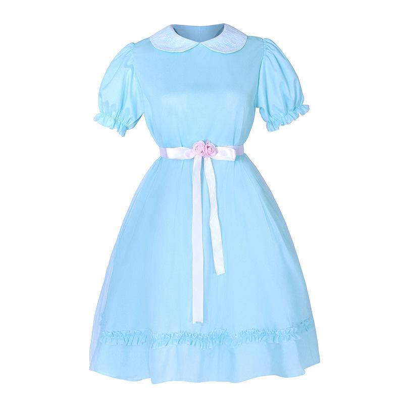 The Shining Twin Girls Cosplay Halloween Costume, Gothic Horror Dress, Movie Character Outfit Set