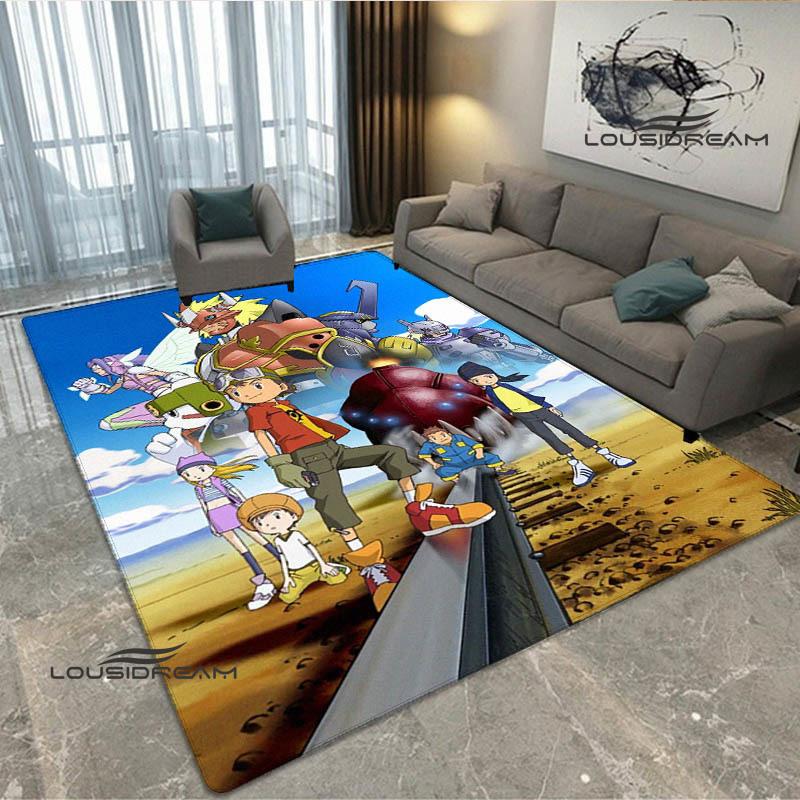 3D Digimon Cartoon Printed Carpet Non-slip Carpet Yoga Mat Carpets for Living Room Area Rug Home Bedroom Decor Birthday Gift