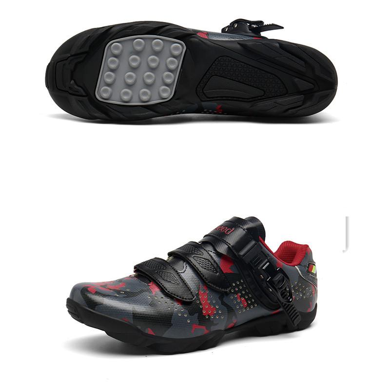 New cycling shoes with locks, locking shoes, cycling shoes men's cycling shoes, unlocked mountain cycling shoes