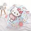 1pc Butterfly Flower Hello Kitty Cartoon Umbrella, Portable 3-Fold Compact Umbrella, Suitable for Camping, Hiking and Travel, Ideal Easter Birthday Gi