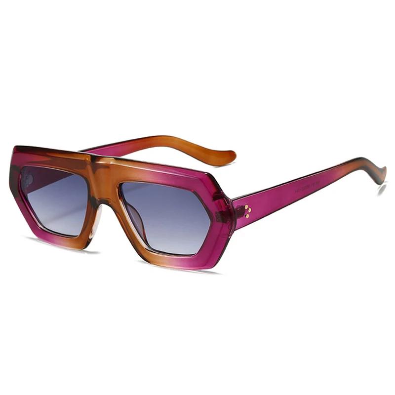Fashion Square Women Gradient Sunglasses Leopard Shades Retro Men Clear Lens Glasses Frame UV400