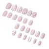 24pcs False Nail Short Round Press On Nail Full Cover Stick On Nail Manicure Decoration For Fashion Nail Art Lover