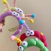 Korean Style Sponge Headband Twisted Funny Cartoon Plush Hairband Cute Headwear Big Eyes Hair Hoop