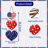 4th of July Decorations Patriotic Wreath Heart Hanging Decor 4th of July Wreaths for Front Door Wooden Front Door Decorations Memorial Day Fourth of