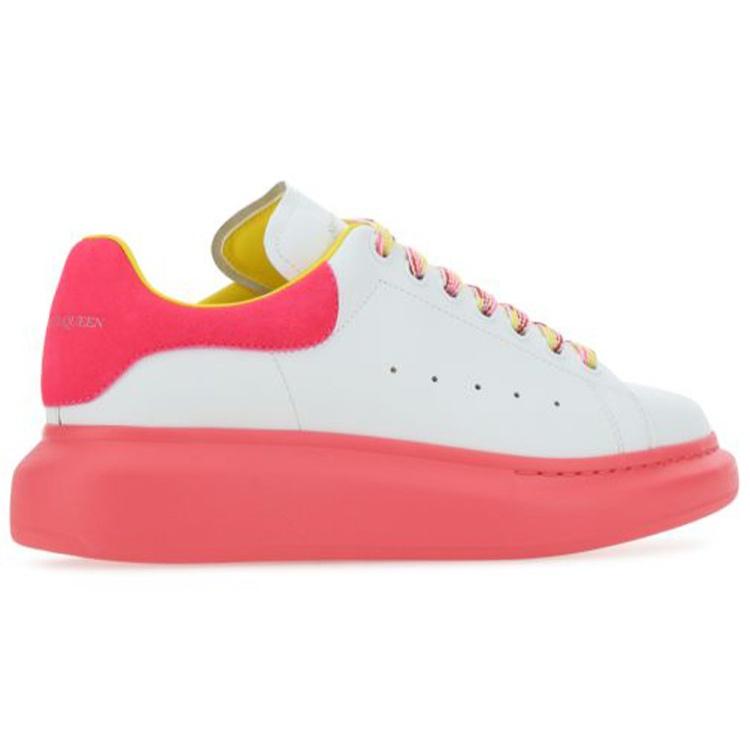 (WMNS) Alexander McQueen Oversized Sneakers 'White Pink Yellow' Women's 553770WIB9N9555