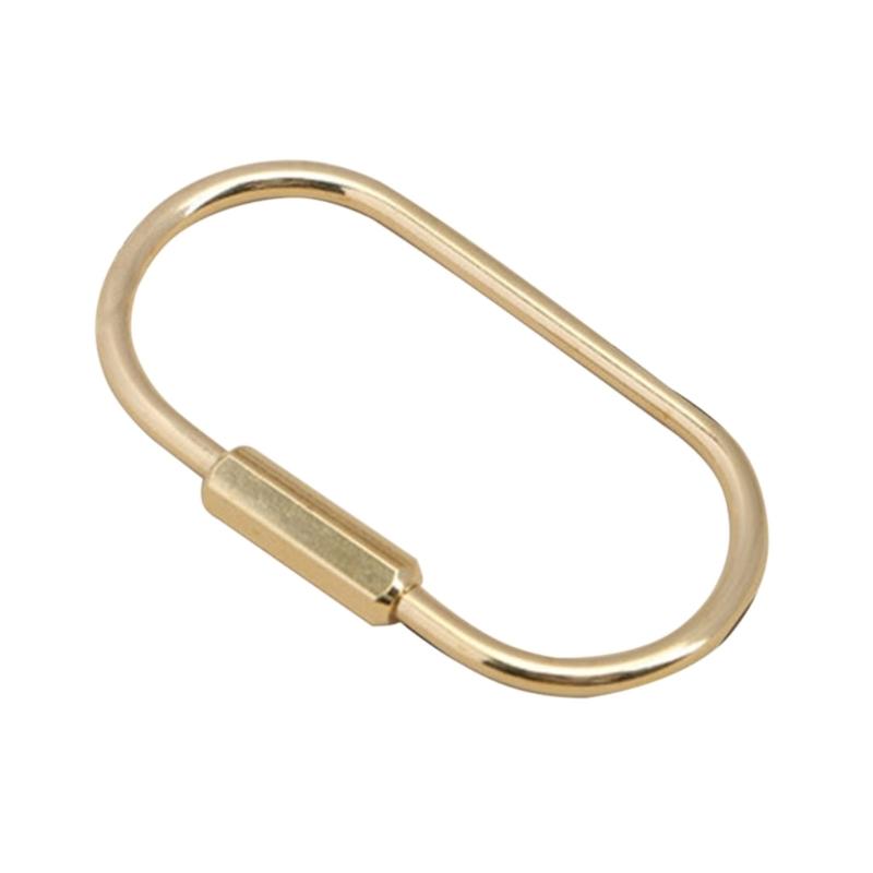 

Portable Brass Keychain Screw Lock Rings Simple Style Car keychain Carabiner Buckle Clip Key Holders for Men Women
