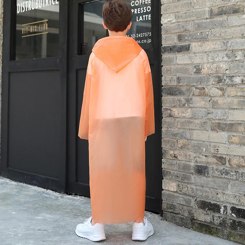 1 pièce Veste pour enfants Manteaux Imperméable à capuche Poncho Imperméable Couleur unie Housse de pluie Imperméable PEVA
