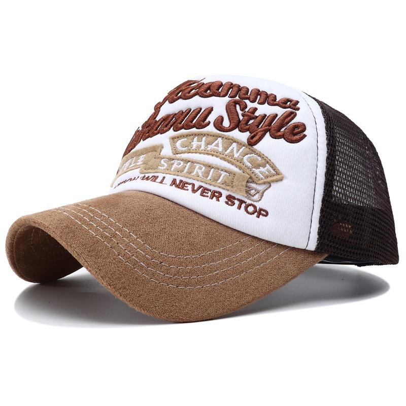 Trucker Ventilated Permeable Air Hat Snapback Adjustable Men For Cap Baseball Mesh Stitching Stitched Embroidered Alphabet Y2K Summer New Brand