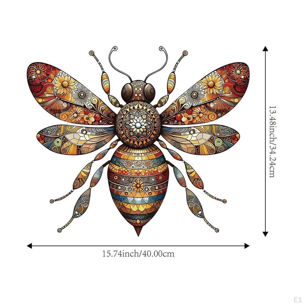 Metal Bee Wall Art Gift Idea Honeybee Decor Easy To Hang House Decoration for Kitchen, Living