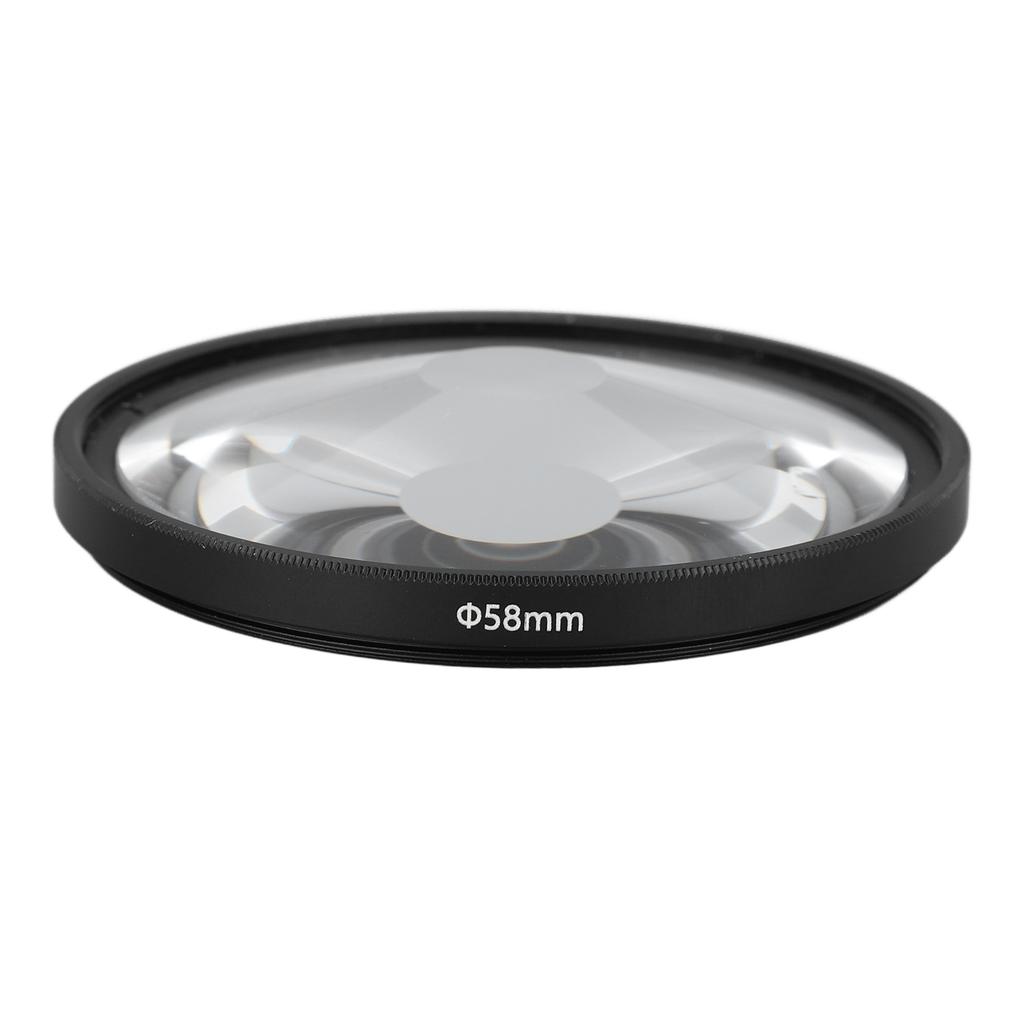 58mm Vortex Prism Filter Waterproof MRC Multilayer Coating Non Slip Camera Vortex Distortion Special Effect Filter