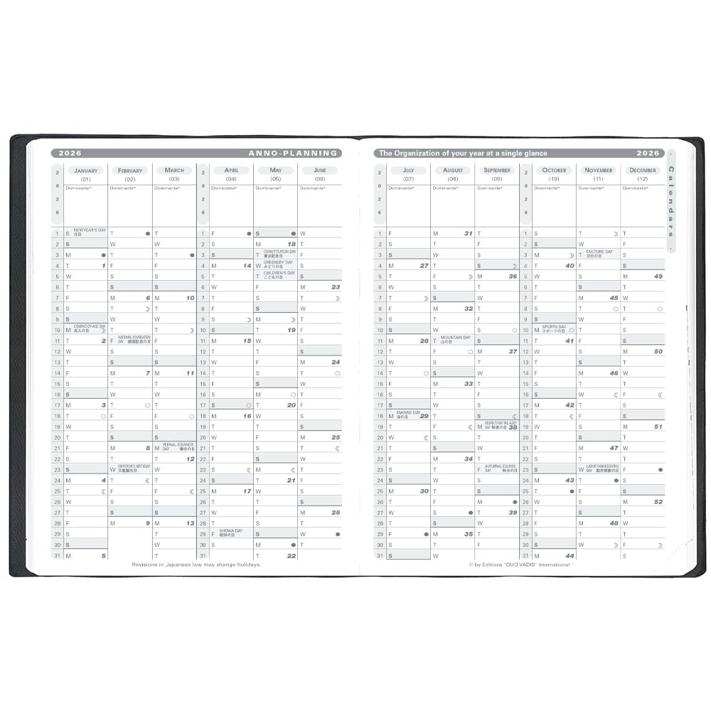 Quo Vadis 2026 Edition Trinote/Club Planner Diary (Weekly Vertical, Starting December 2025, B5 Variant, 18x24cm) by Blue Plasse (qv04802bp)