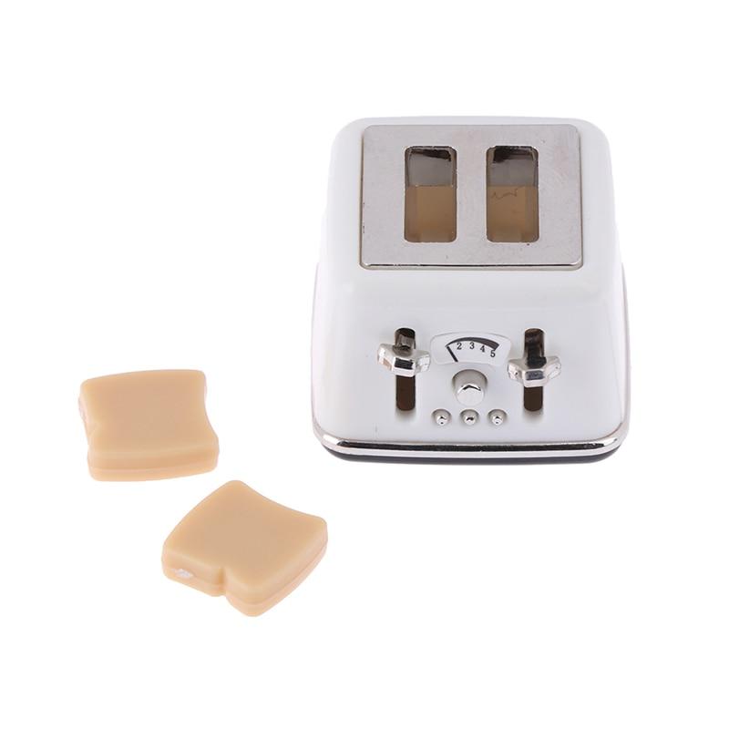 1/12 Scale Dollhouse Bread Machine with Toast Miniature Cute Decorations Toaster Dollhouse Mini Accessories 4 Styles