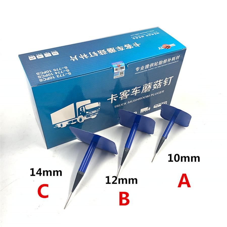 5PCS Tyre Plug Patch Auto Car Tire Puncture Repair Kit Wired Mushroom 88mm 12mm
