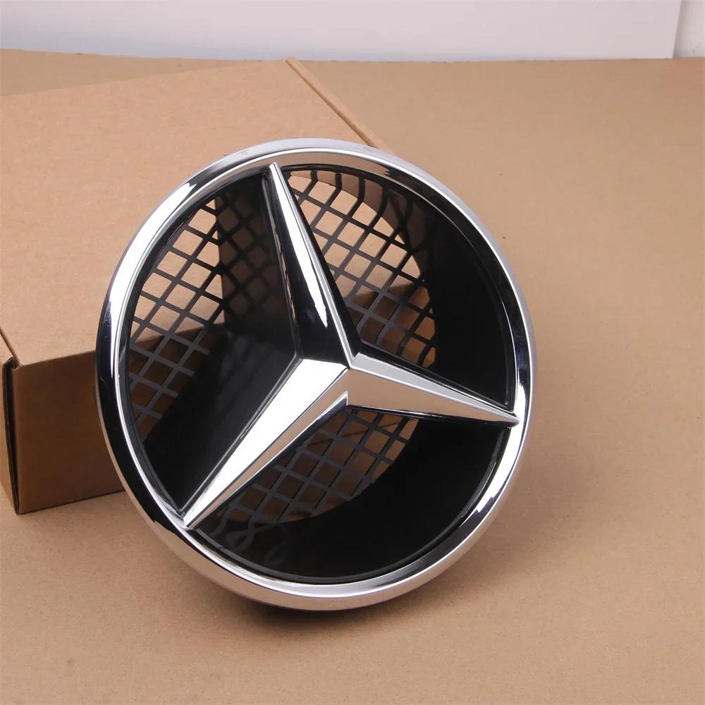 Für Mercedes Benz Auto Front Kühlergrill Stern Emblem Logo Schwarzer Rand und Silberner Rand Dekoration für Mercedes Benz W204 2006-2012